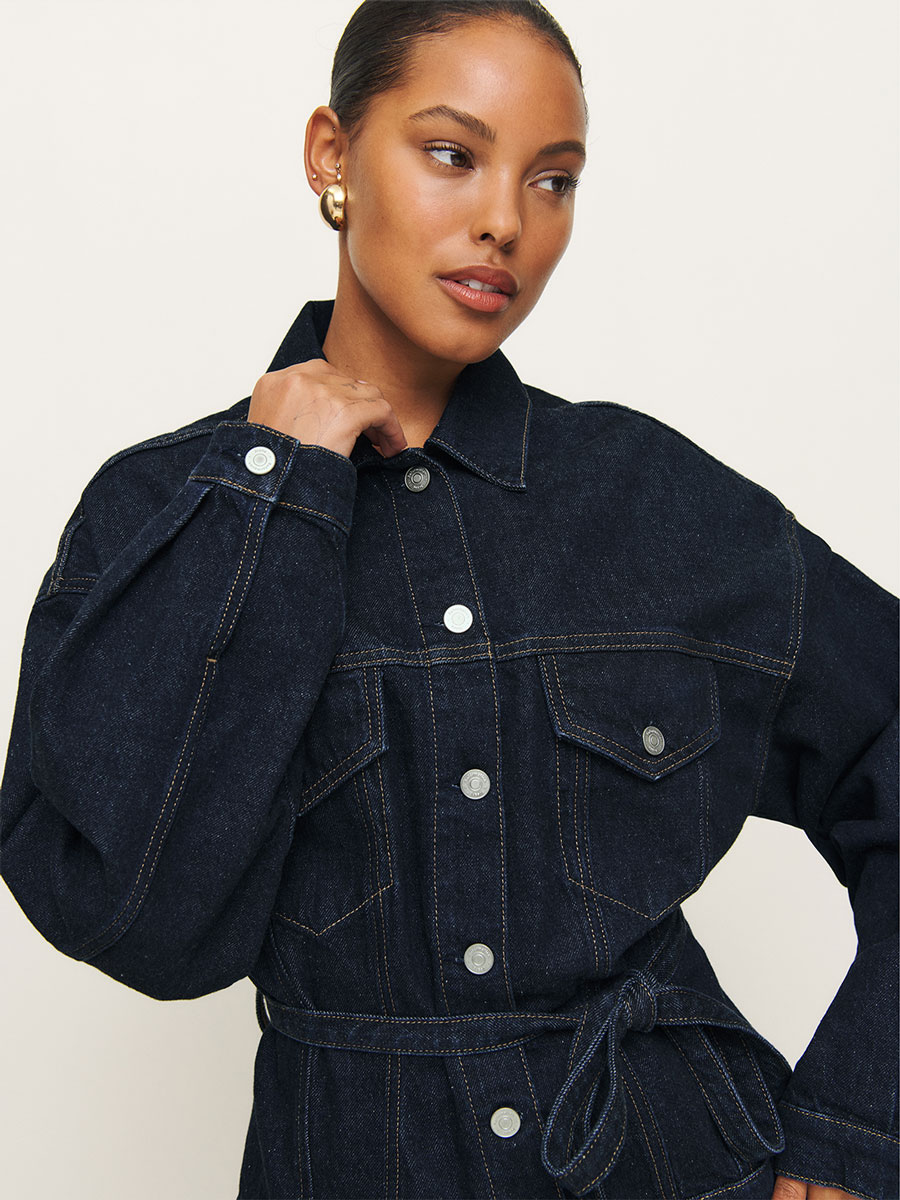 Luna Belted Denim Jacket